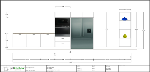 3d Kitchen V11 2D Elevation